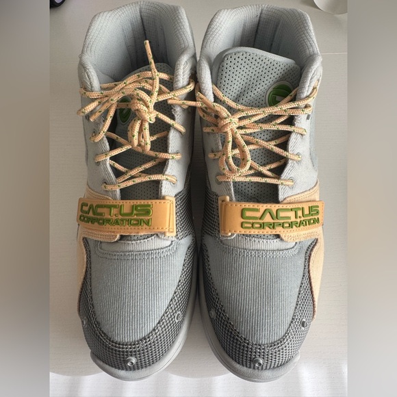 Nike x Travis Scott Air Trainer 1 SP \'Grey Haze Olive Aura Canvas